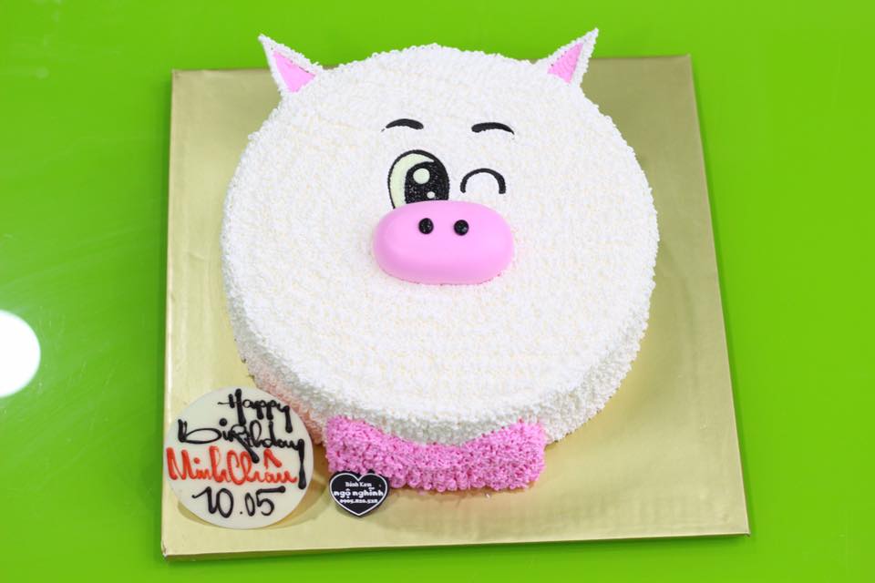 Hình ảnh bánh sinh nhật con heo lợn cho người tuổi Hợi cute nhất