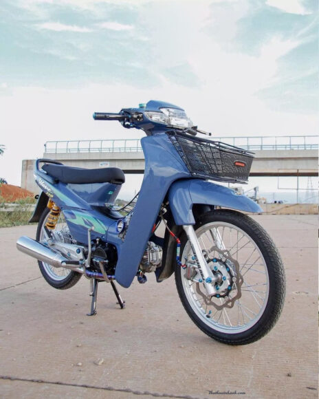 Hình ảnh xe Wave đẹp màu xanh