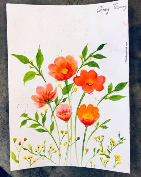 Hình vẽ bông hoa đẹp đơn giản