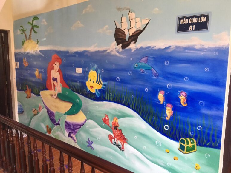 tranh tường mầm non truyện cổ tích nàng tiên cá