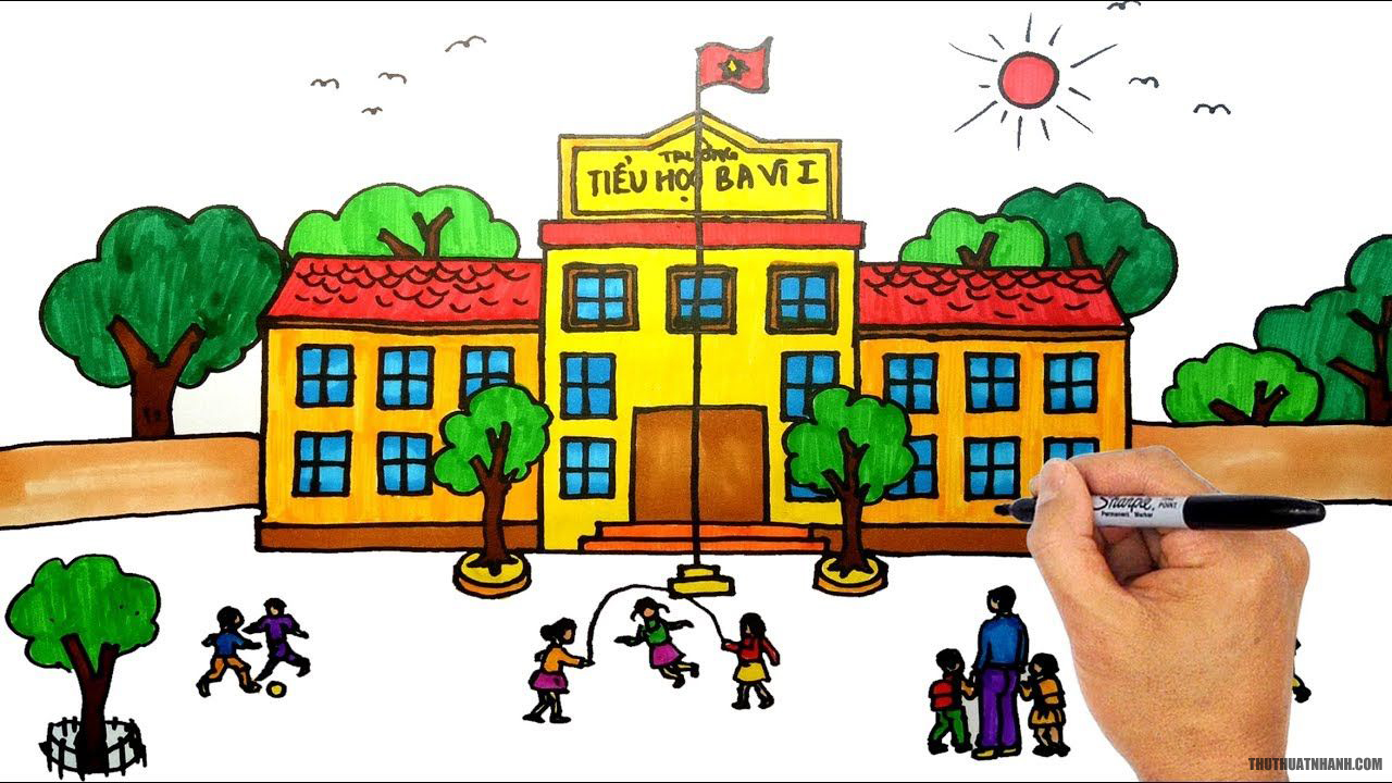 Cuộc thi vẽ tranh đề tài An toàn giao thông  Trường THCS  THPT Nguyễn  Tất Thành  Hà Nội