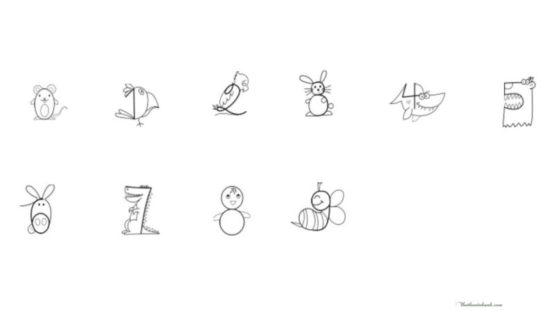 Cách vẽ con vật bằng số đơn giản