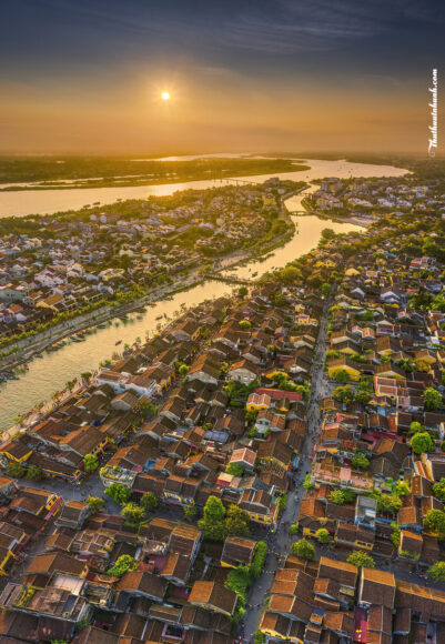 Hình ảnh Hội An nhìn từ trên cao buổi chiều