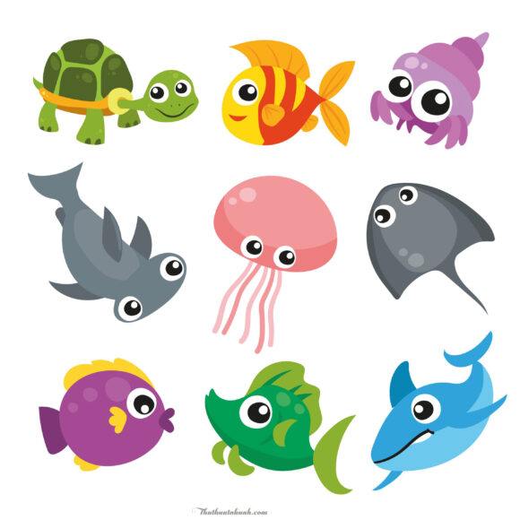 Hình vẽ con vật cute