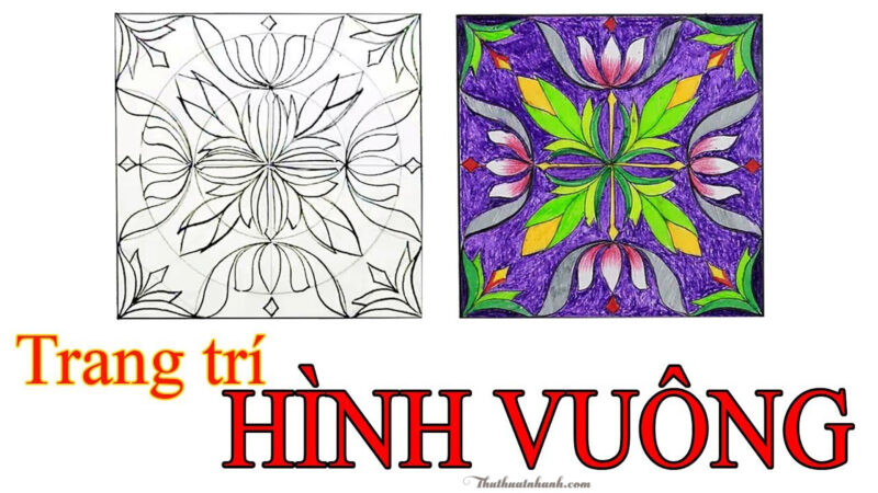Vẽ trang trí hình vuông đẹp