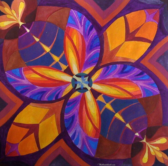 Vẽ trang trí hình vuông đẹp lớp 7