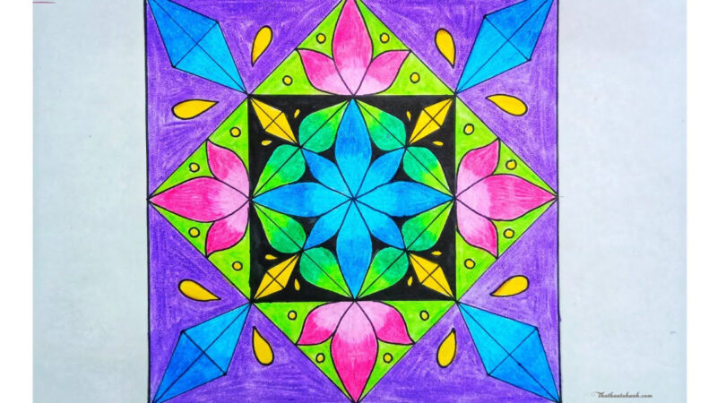 Vẽ trang trí hình vuông đẹp nhất