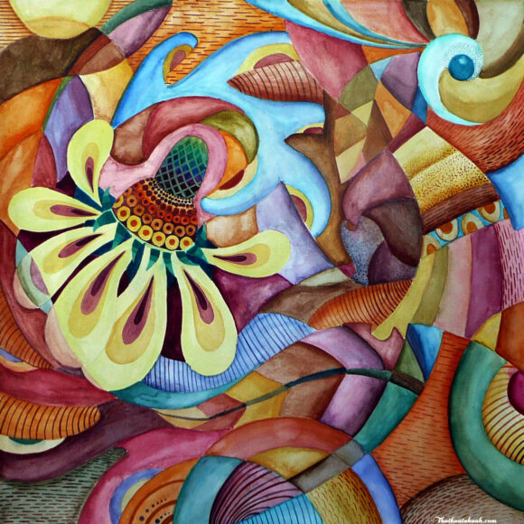 Vẽ trang trí hình vuông đẹp tự do