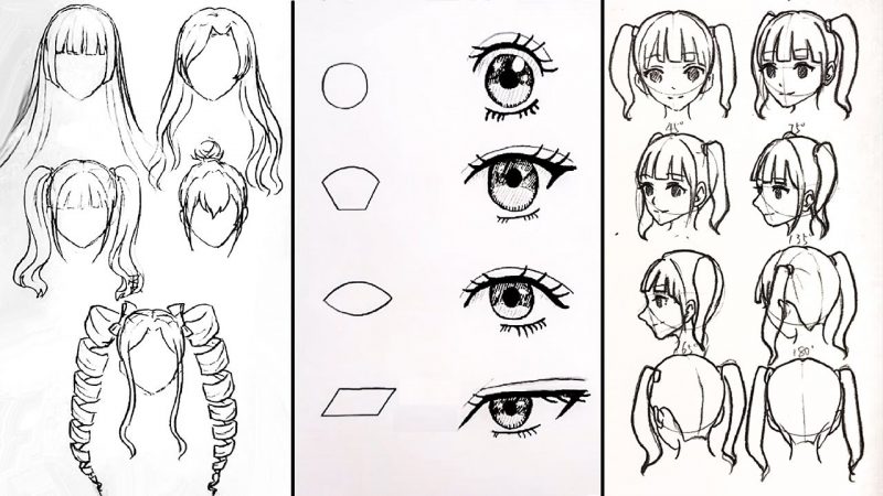 Cách vẽ mắt anime dễ thương