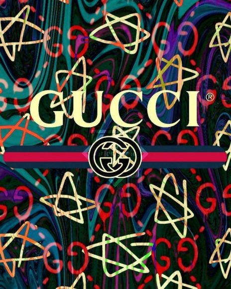Hình ảnh Gucci với nền họa tiết