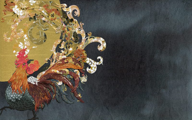 Hình nền gà trống với tác phẩm dân gian