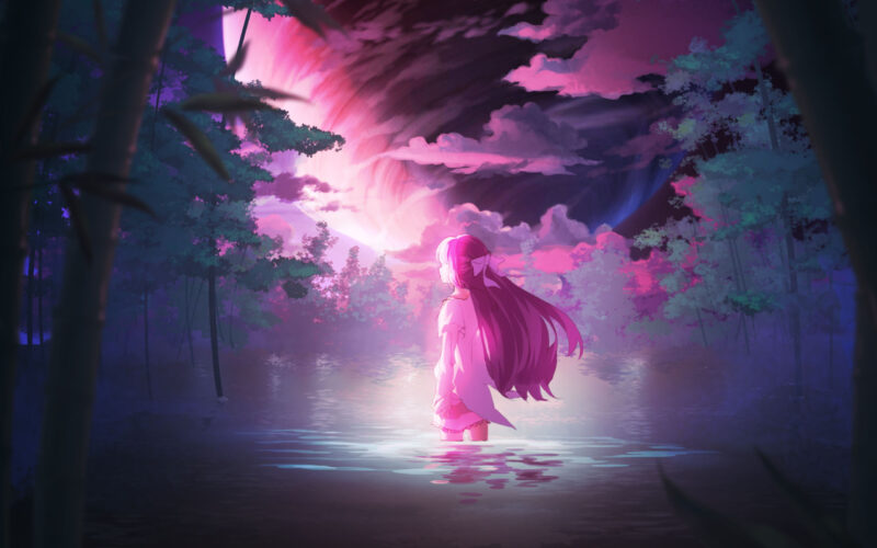 hình nền edm music anime nữ phong cảnh lãng mạn