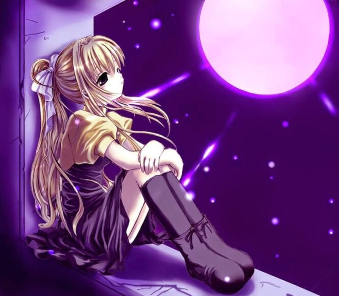 Hình ảnh Avatar tự kỷ dưới ánh trăng