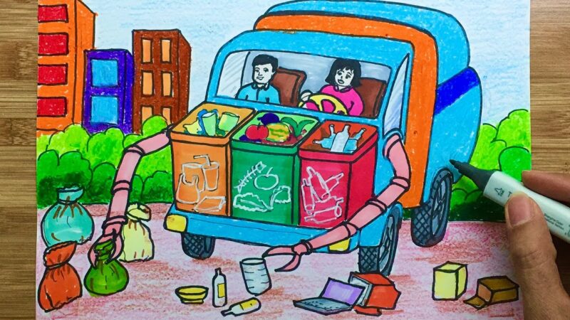 Vẽ thế giới trong tương lai chế tạo xe dọn rác