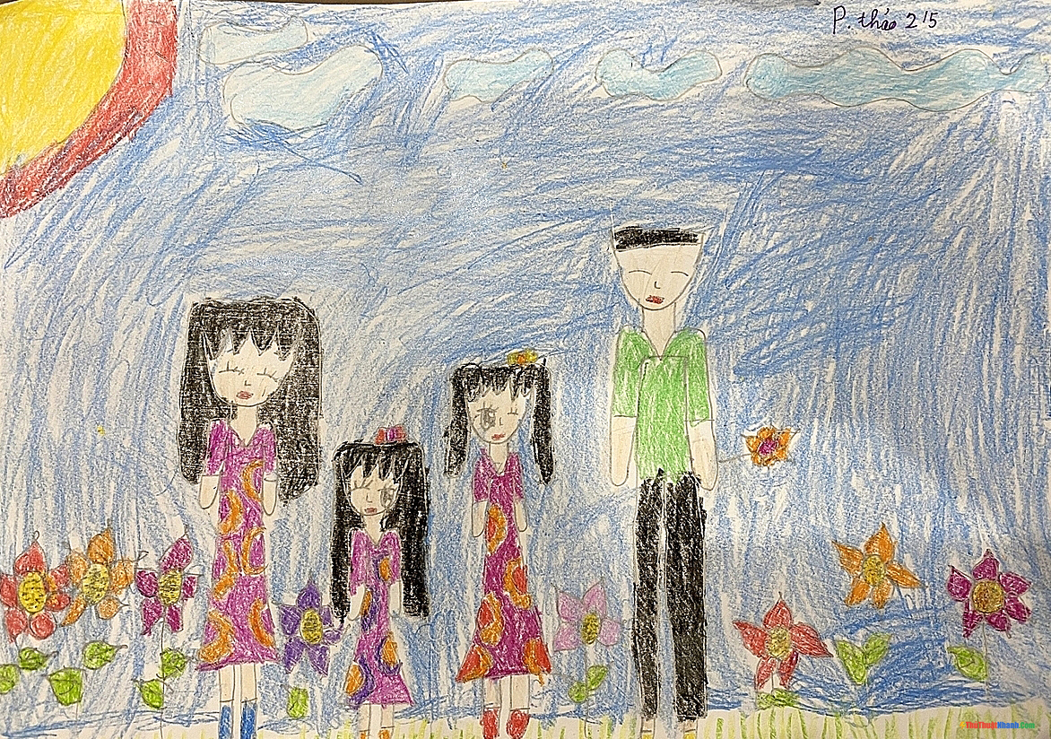 Hướng dẫn vẽ tranh gia đình đơn giản  How to draw family easy  Tranh vẽ  gia đình đơn giản dễ vẽ  YouTube