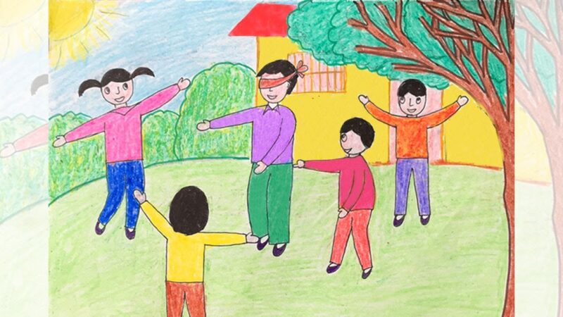 Vẽ tranh vui chơi trò chơi dân gian