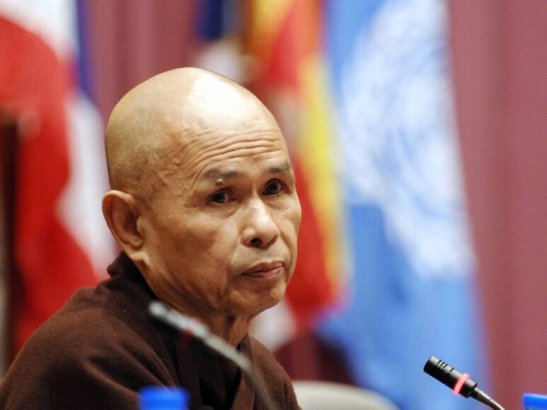 hình ảnh ánh mắt của thiền sư Thích Nhất Hạnh