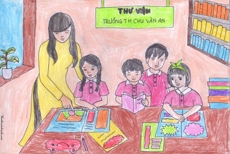 Vẽ tranh học tập đơn giản