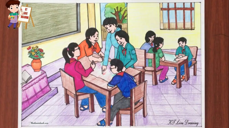 Vẽ tranh học tập nhóm