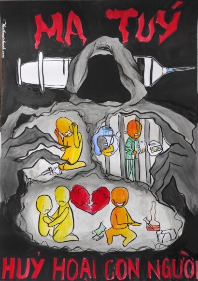 Vẽ tranh phòng chống ma túy đơn giản đẹp