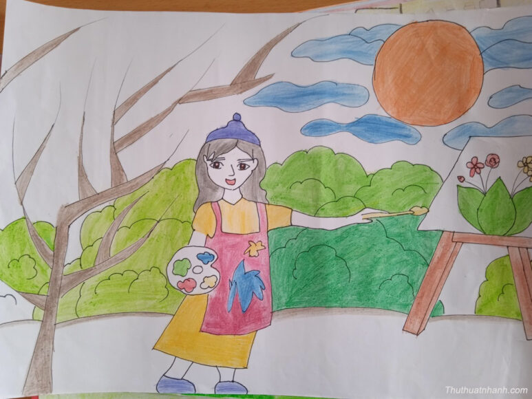 Vẽ tranh ước mơ của em đẹp nhất