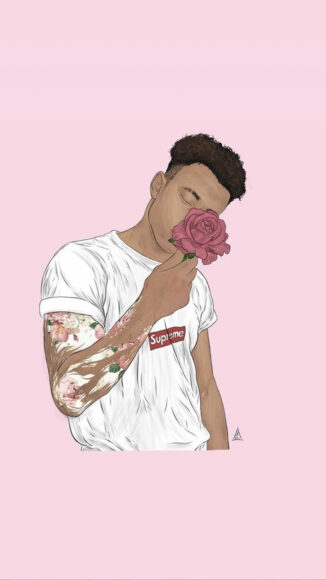 Ảnh nền Supreme áo trắng