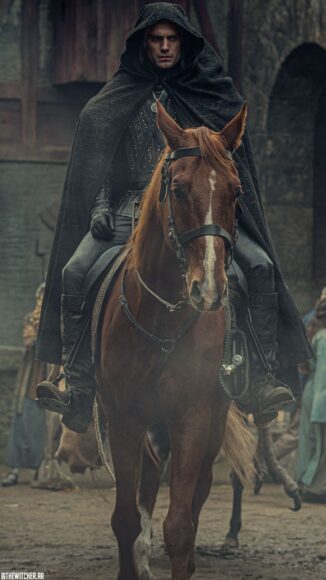 Ảnh nền The Witcher cho điện thoại cưỡi ngựa