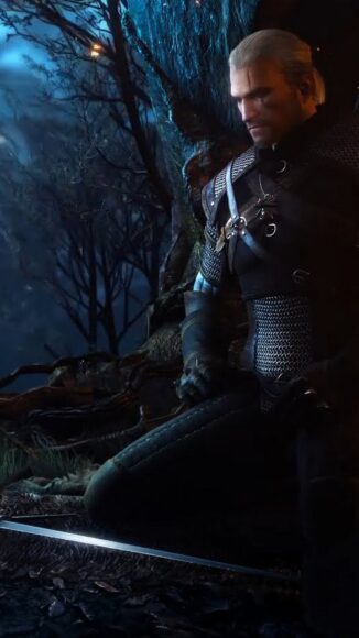 Ảnh nền The Witcher cho điện thoại rừng xanh