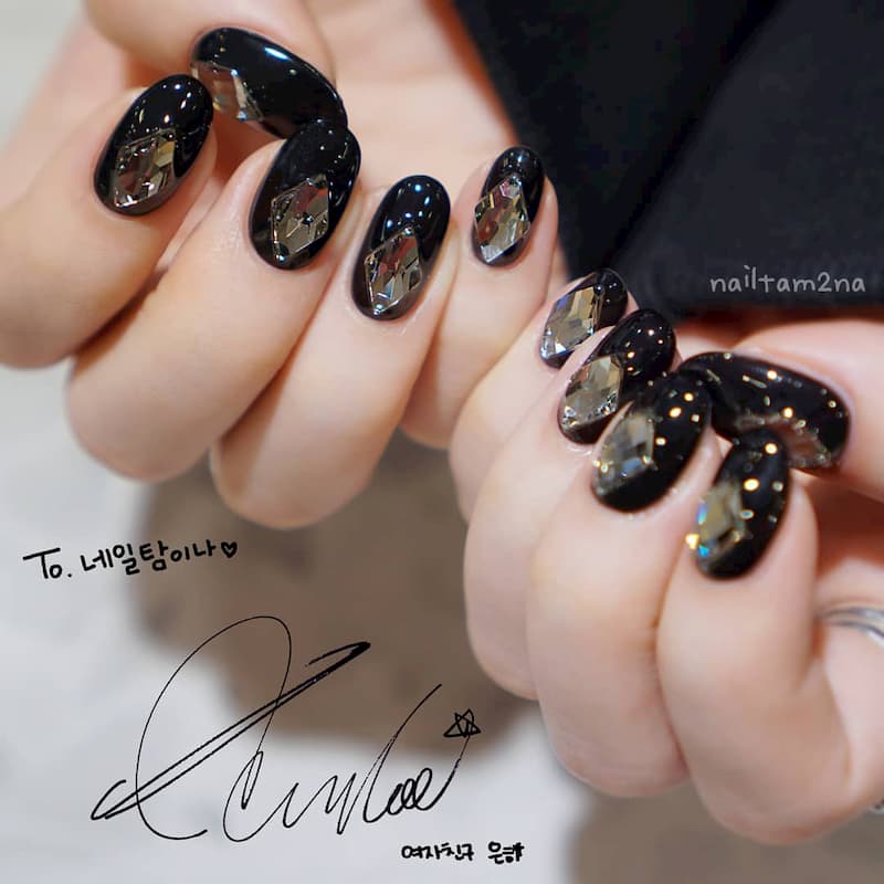 Mách bạn với hơn 90 mẫu móng tay đen đẹp tuyệt vời nhất  thdonghoadian