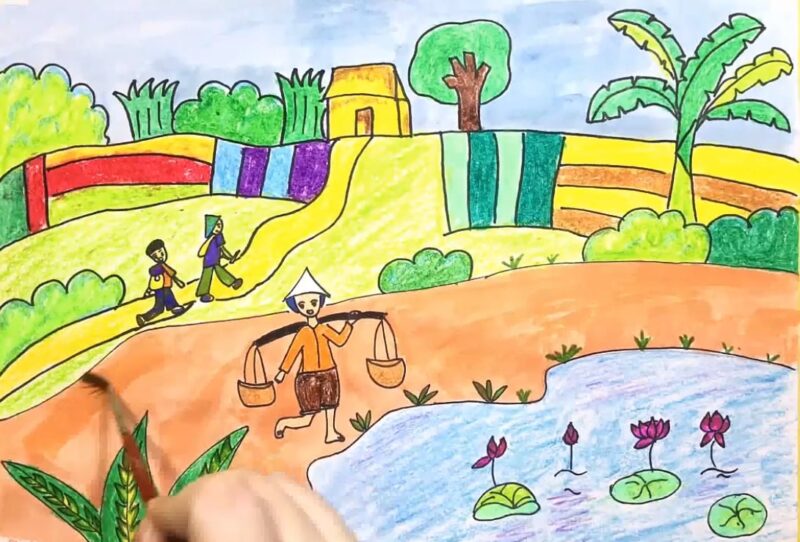 tranh vẽ cuộc sống tươi đẹp