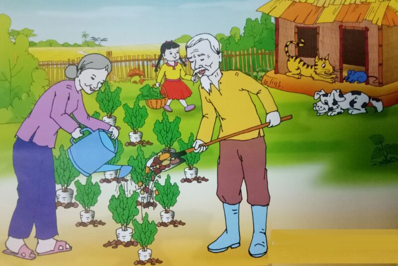 tranh vẽ đề tài sinh hoạt con người của học sinh lớp 3