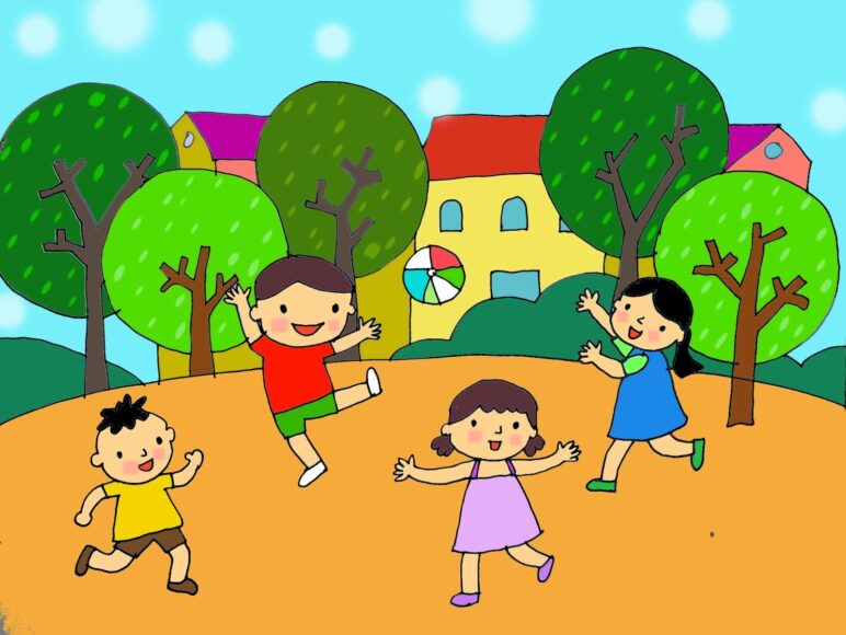 vẽ tranh vẽ thiếu nhi vui chơi cực dễ