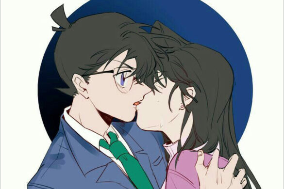 Ảnh Shinichi và Ran hôn nhau
