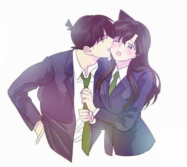 Ảnh Shinichi và Ran hôn nhau dễ thương