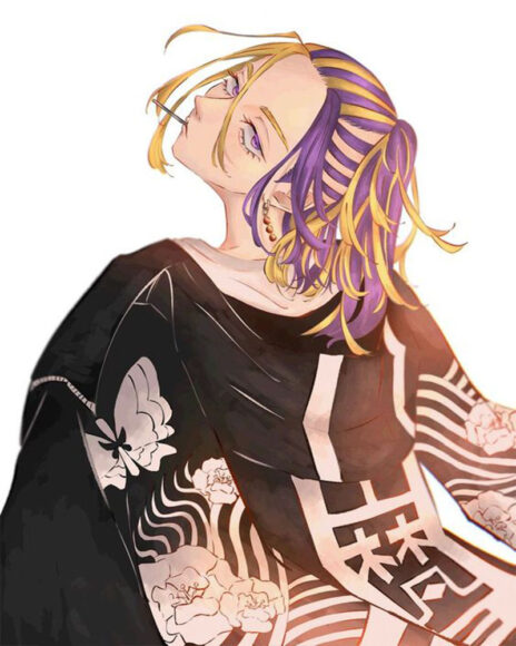 Ảnh Wakasa tóc tím vàng