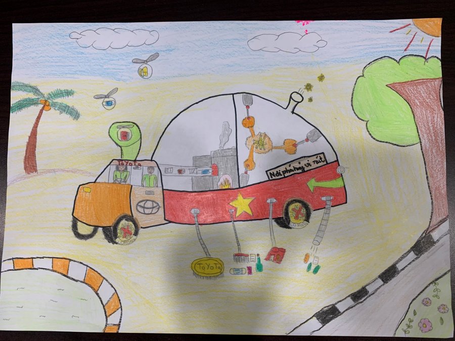 Tranh bài dự thi vẽ tranh chiếc ô tô mơ ước 2017 đẹp nhất mới nhất