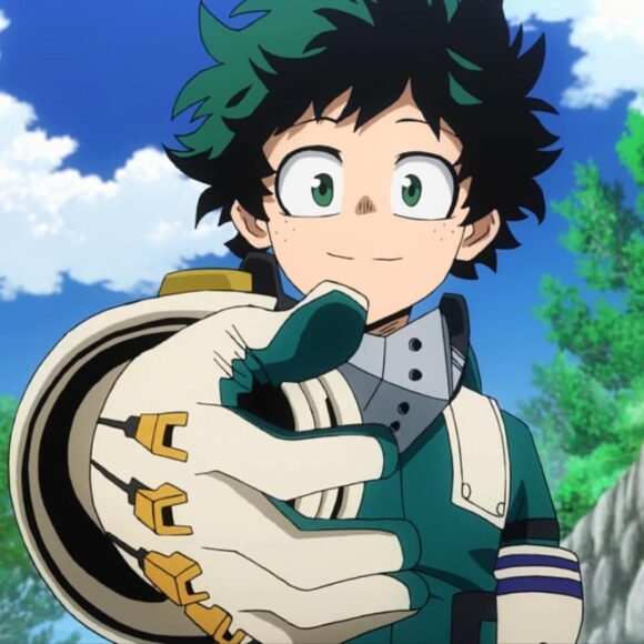Hình Deku đưa tay ra