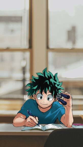 Hình Deku học bài
