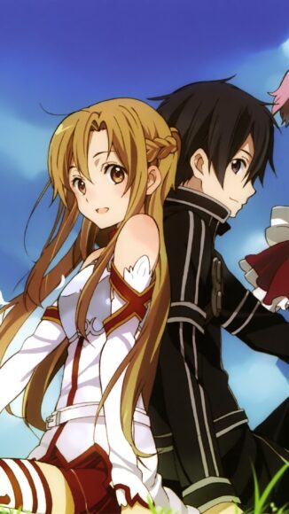 Hình Kirito và Asuna gắn bó bên nhau