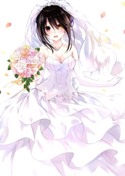 Hình Kurumi mặc áo cưới