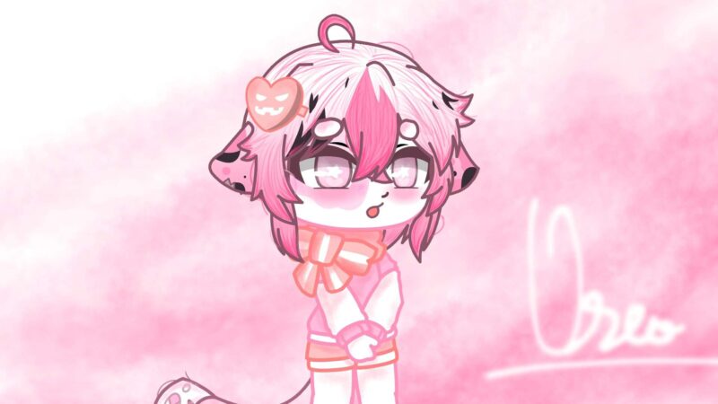 Hình Vẽ Gacha Life cute màu hồng