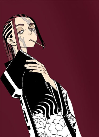 Hình Wakasa khoanh tay