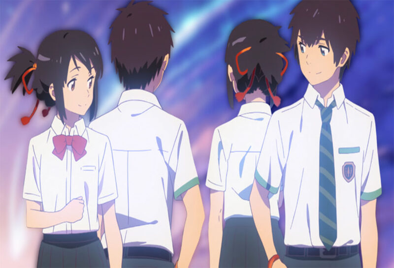 Hình Your Name mặc đồng phục học sinh