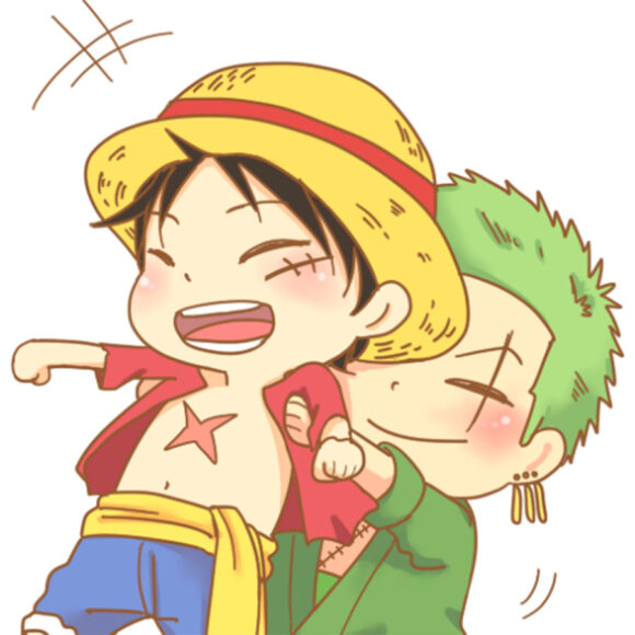 Hình Zoro chibi và Luffy