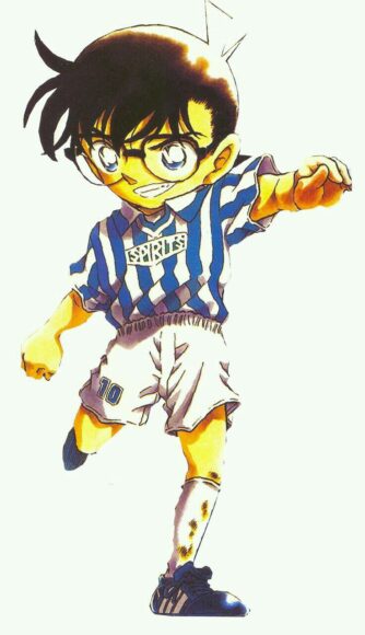 Hình ảnh Conan ngầu khi đá bóng