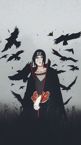 Hình ảnh Itachi bên bầy quạ