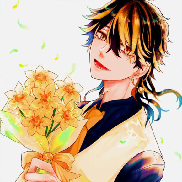 Hình ảnh Kazutora cầm hoa