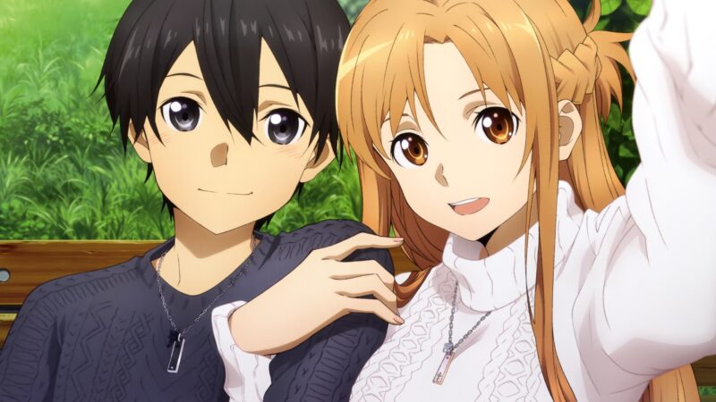 Hình ảnh Kirito và Asuna khoác tay nhau