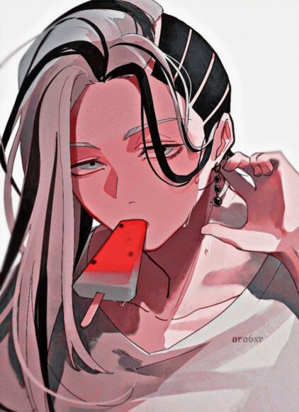 Hình ảnh Wakasa ăn kem