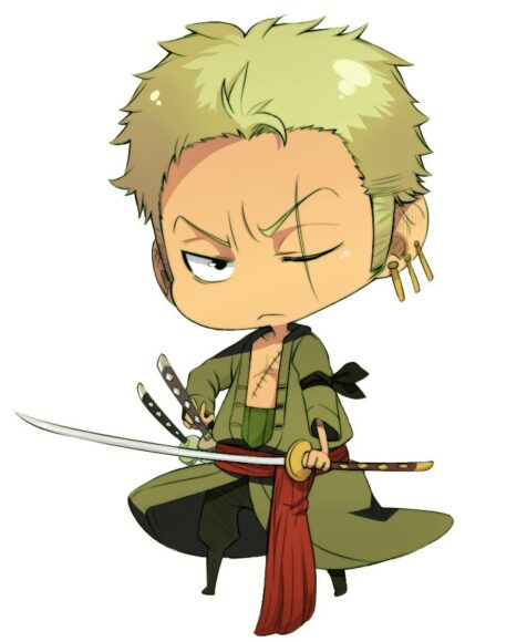 Hình ảnh Zoro chibi mặt nhăn nhó
